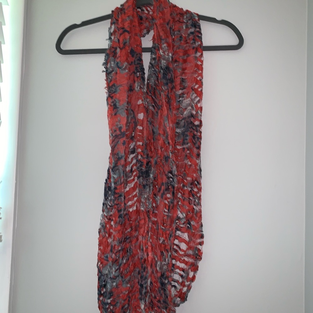 Orange circle (infinity) scarf